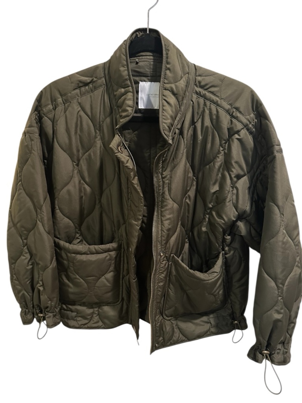 Lucky Brand Quilted Olive Puffer Jacket